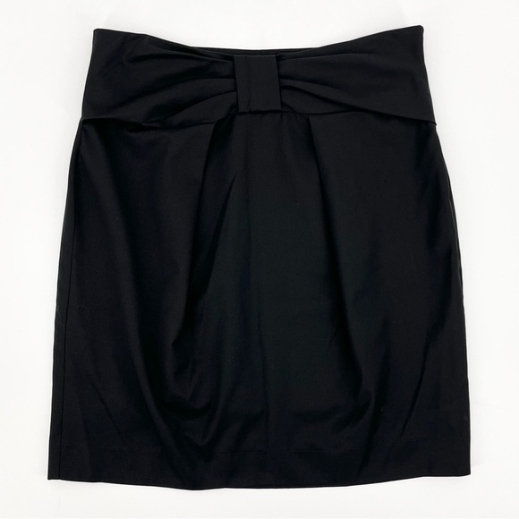 Witchery Black Bow Pleated Wool Blend Skirt Size 12 - Picture 1 of 6